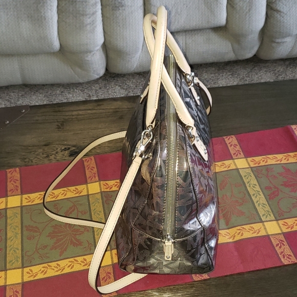 Michael Kors Silver Metallic Mirror Satchel Bag & Wallet Set - Picture 9 of 16